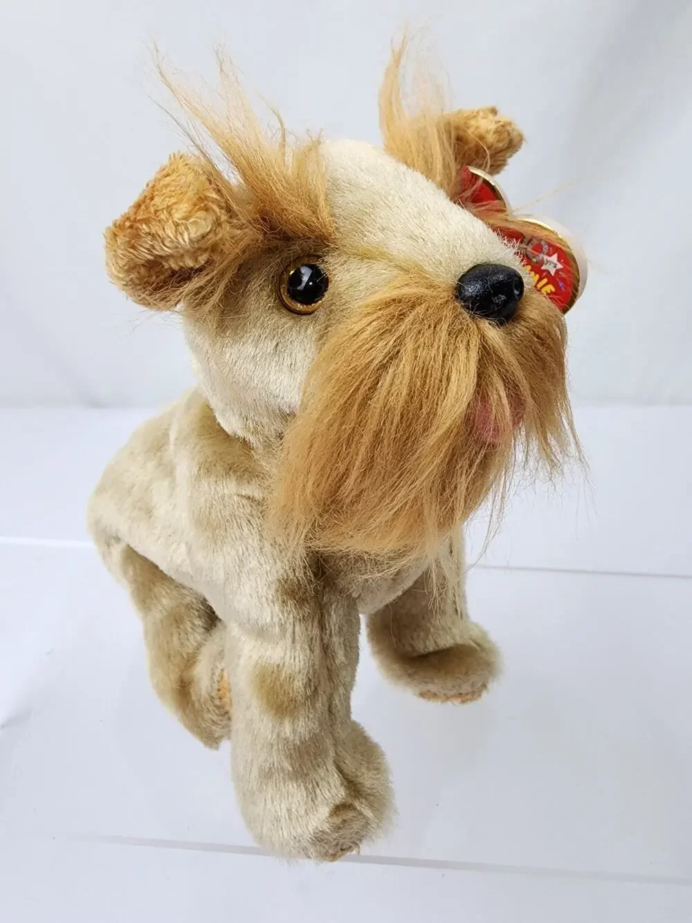 Ty 10 yr Beanie Baby Schnitzel the Dog Blonde Schnauzer Plush Stuffed Animal Toy
